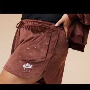 Nike Women's Brown Velour Shorts